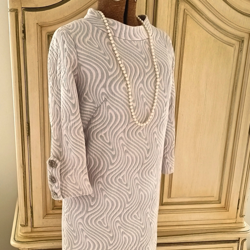 BEAUTIFUL 60S PINK AND GREEN MATLASSE DRESS!